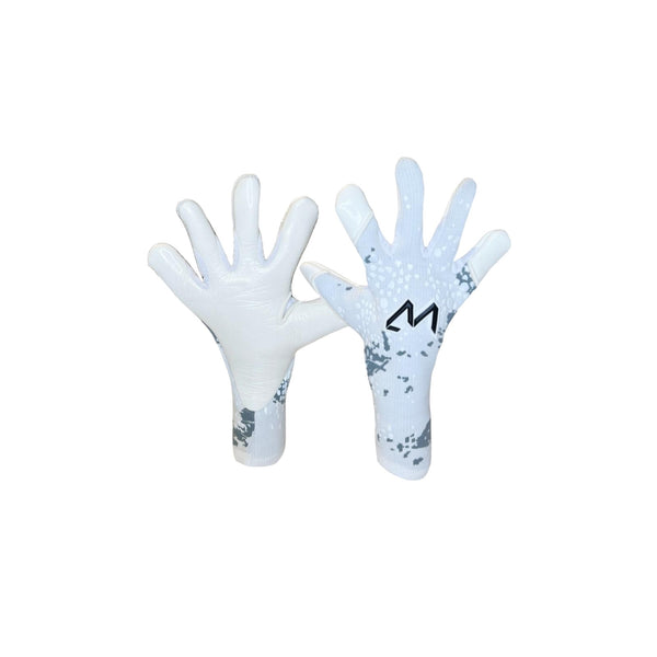 Jäätikkö K.S. 26 goalkeeper gloves white grey camo negative cut palm and backhand – AM Gloves